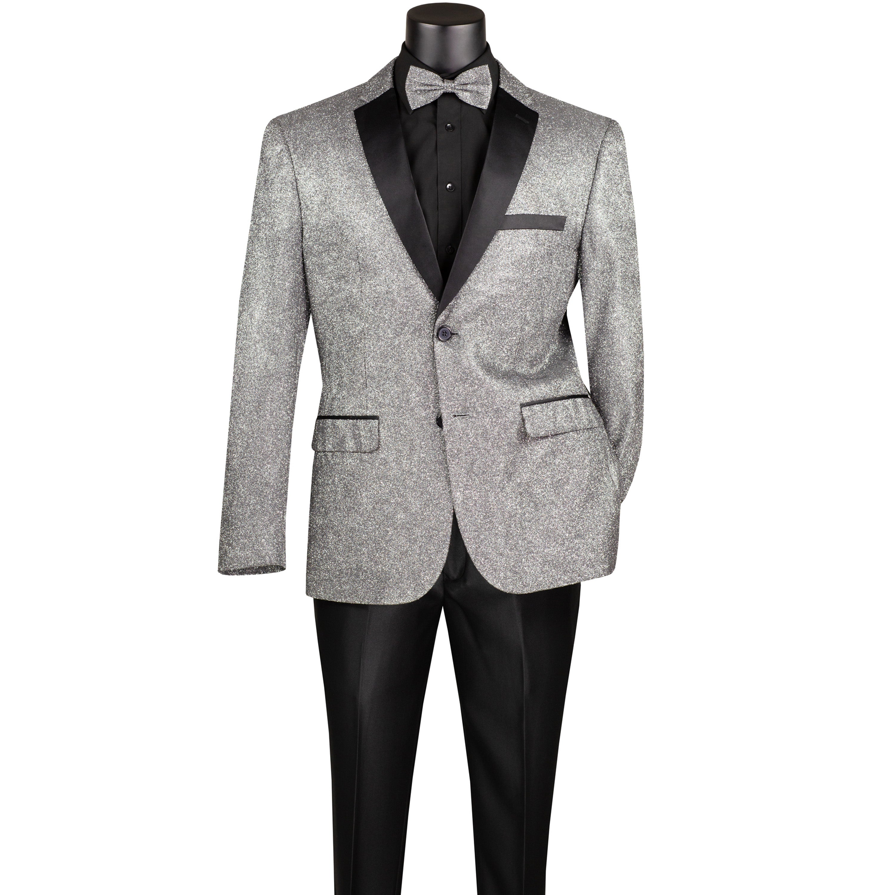 スーツ TAGLIATORE Two-button jacket with micro sequins Tagliatore two-piece single-breasted Suit | Black | FARFETCH