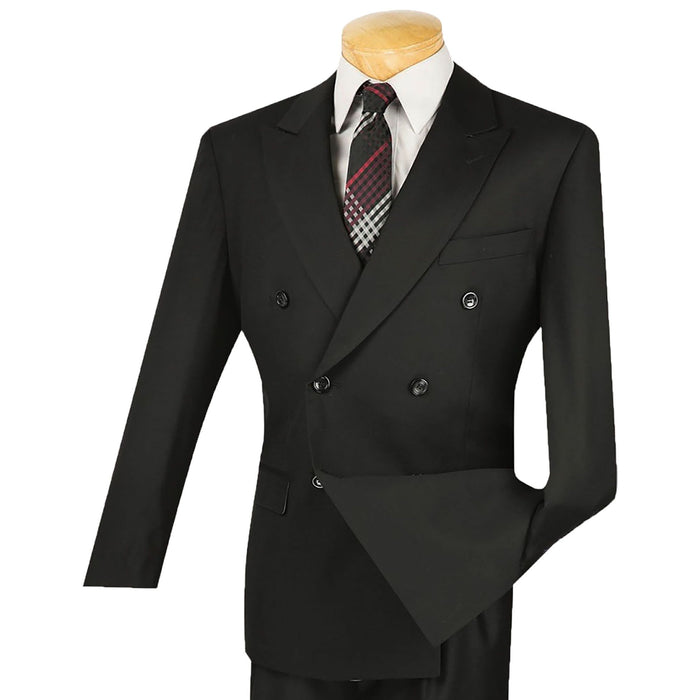 Double-Breasted Classic-Fit Suit in Black