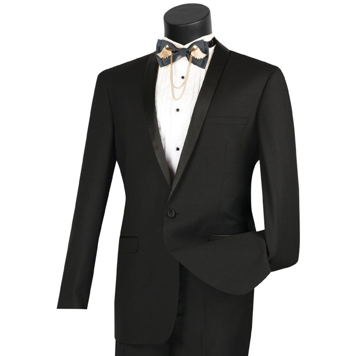 Shawl-Collar Slim-Fit Tuxedo in Black