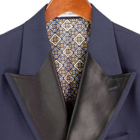 Double Breasted Modern Fit Tuxedo Dinner Jacket in Midnight Blue