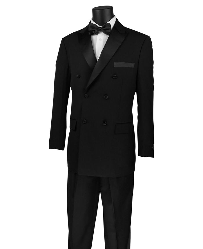 Double-Breasted Classic-Fit Tuxedo in Black
