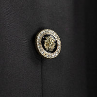 Double Breasted Modern Fit Tuxedo Dinner Jacket in Black