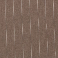 Wide Striped Double Breasted Regular Fit Suit w/ Adjustable Waistband in Brown