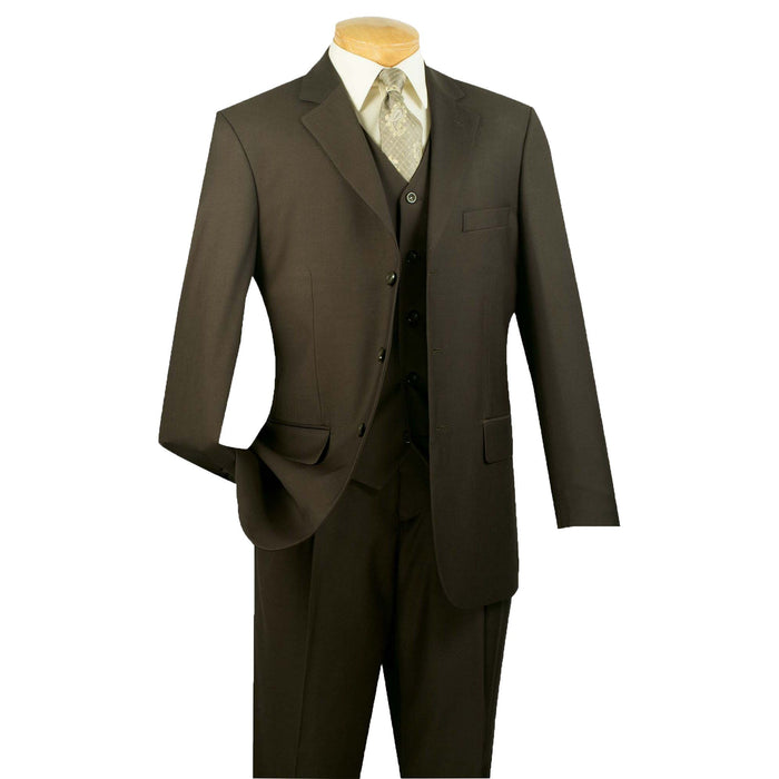 3-Piece 3-Button Classic-Fit Suit in Olive Green