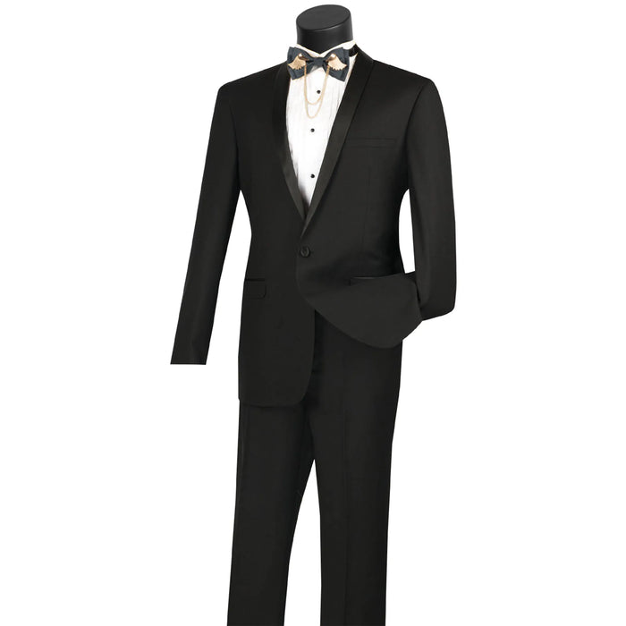 Shawl-Collar Slim-Fit Tuxedo in Black