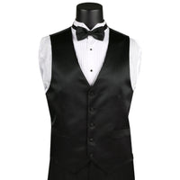 4-Piece Classic-Fit Formal Tuxedo w/ Adjustable Waistband  in Black