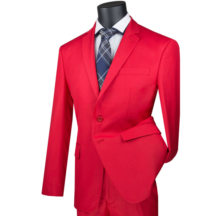 2-Button Slim-Fit Suit in Red