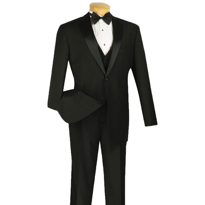 3-Piece Classic-Fit Formal Tuxedo in Black