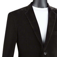 Velvet 2-Button Reg-Fit Dinner Jacket in Black