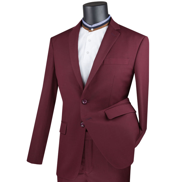 2-Button Slim-Fit Suit in Burgundy