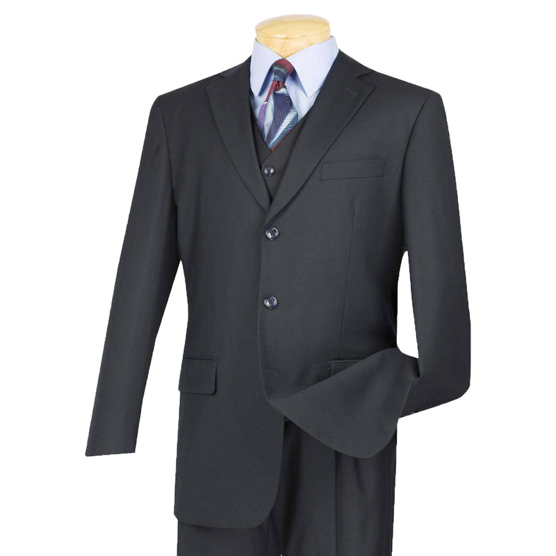 3-Piece 3-Button Classic-Fit Suit in Navy Blue