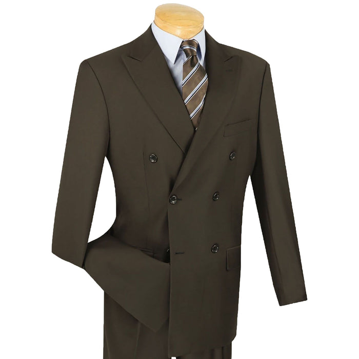 Double-Breasted Classic-Fit Suit in Brown