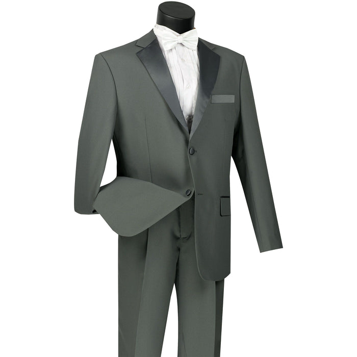 Classic-Fit Poplin Polyester Tuxedo in Gray