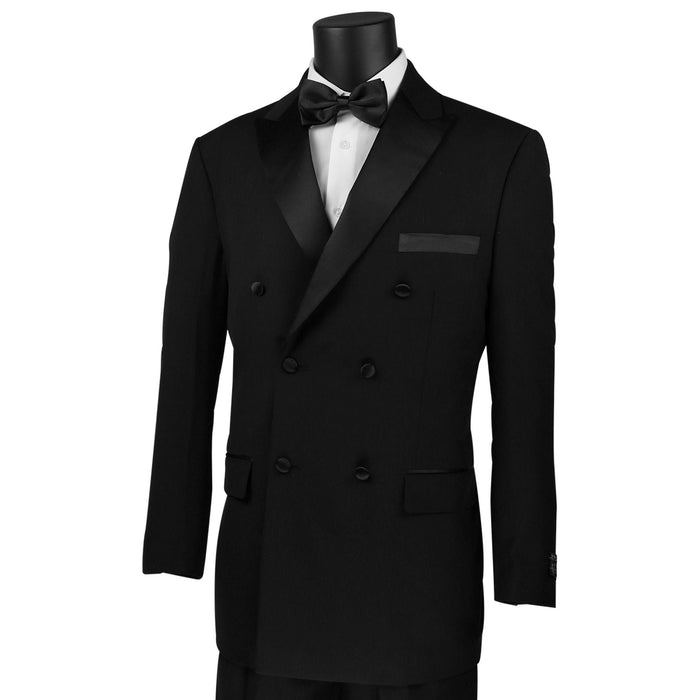 Double-Breasted Classic-Fit Tuxedo in Black