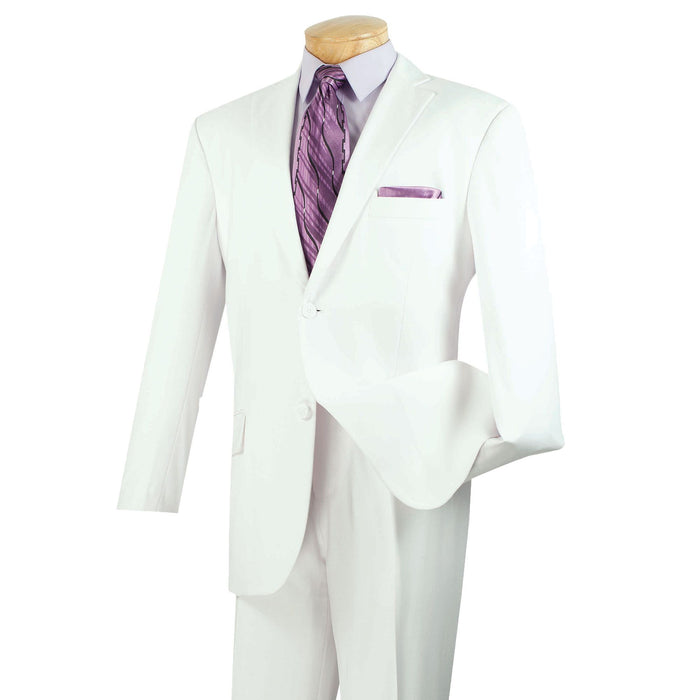2-Button Classic-Fit Suit w/ Pleated Pants in White