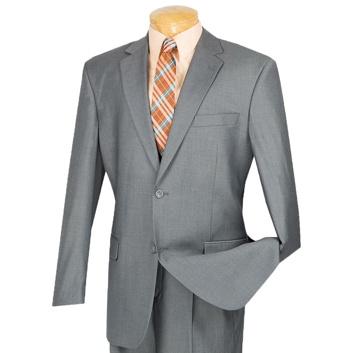 2-Button Classic-Fit Suit w/ Pleated Pants in Gray