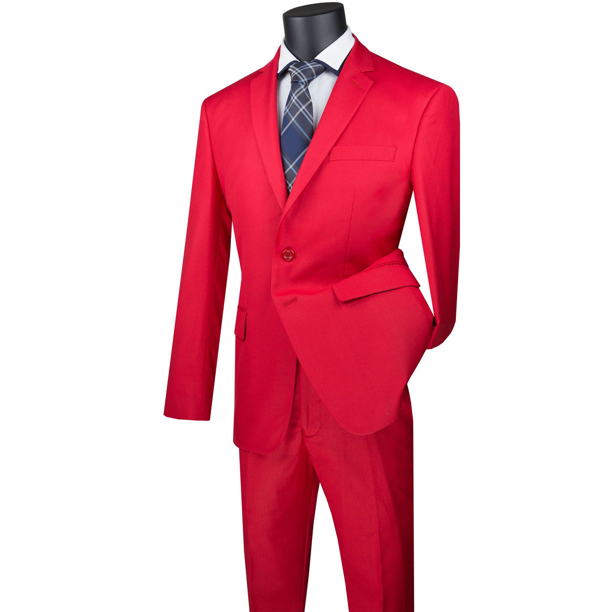 2-Button Slim-Fit Suit in Red