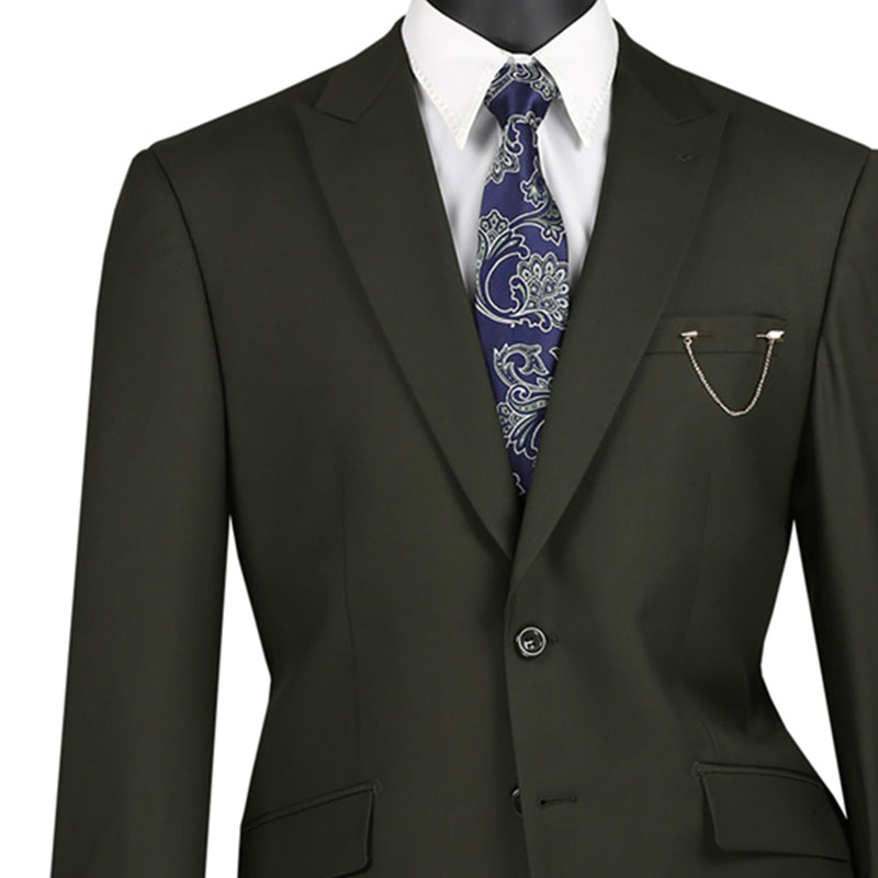 2-Button Modern-Fit Suit in Olive Green
