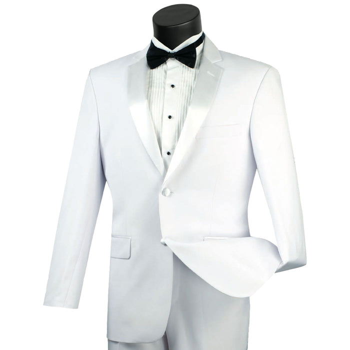 Slim-Fit Formal Tuxedo in White