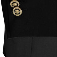 Double Breasted Modern Fit Tuxedo Dinner Jacket in Black