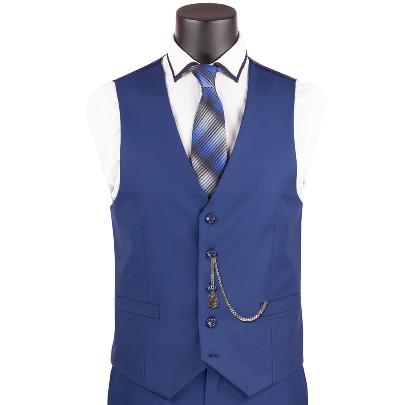 3-Piece 2-Button Slim-Fit Suit in Twilight Blue