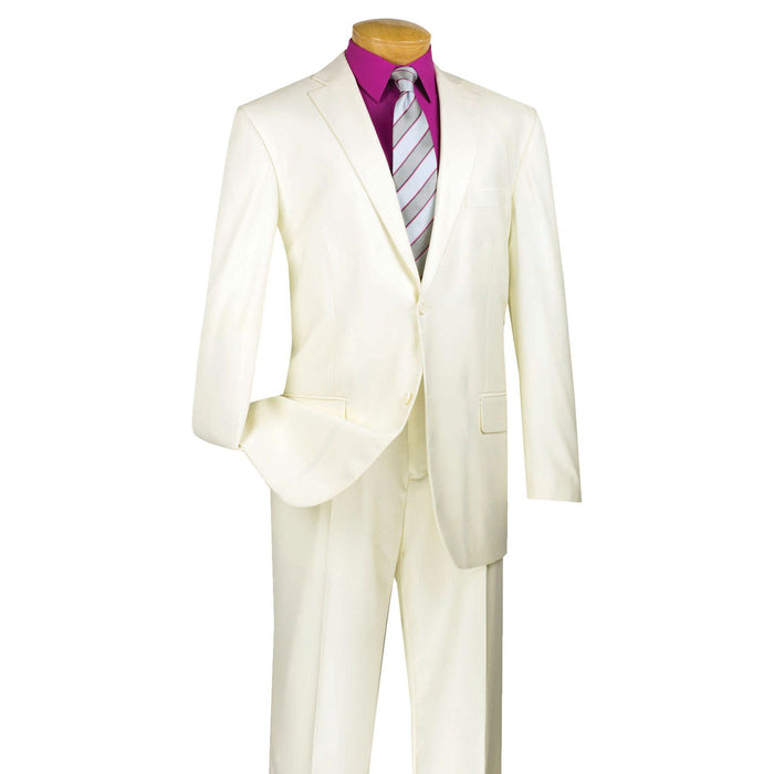 2-Button Classic-Fit Suit w/ Pleated Pants in Ivory