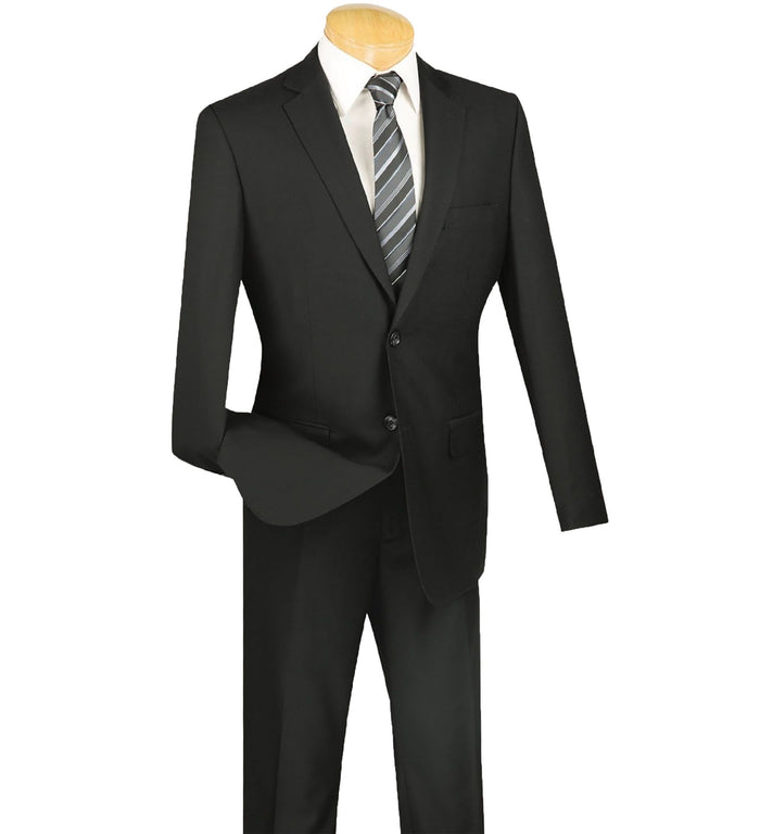2-Button Slim-Fit Suit in Black