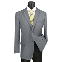 VINCI Men's Medium Gray Regular Fit Notch Lapel Sport Coat - NEW. Classic full-cut design with a fully lined interior and timeless notch lapel for a polished, versatile look. Ideal for business or evening wear. Available at Fashion House Inc. (FH Menswear)