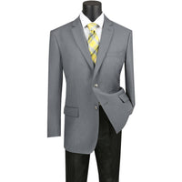 VINCI Men's Medium Gray Regular Fit Notch Lapel Sport Coat - NEW. Classic full-cut design with a fully lined interior and timeless notch lapel for a polished, versatile look. Ideal for business or evening wear. Available at Fashion House Inc. (FH Menswear)
