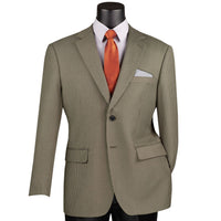 VINCI Men's Olive 2 Button Houndstooth Modern Fit Blazer – NEW. Features a tailored modern fit silhouette with classic houndstooth pattern, notch lapel, and fully lined construction for refined everyday style. A versatile blazer for formal or casual occasions. Available at Fashion House Inc. (FH Menswear, Style #BM-HT)