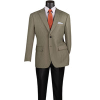 VINCI Men's Olive 2 Button Houndstooth Modern Fit Blazer – NEW. Features a tailored modern fit silhouette with classic houndstooth pattern, notch lapel, and fully lined construction for refined everyday style. A versatile blazer for formal or casual occasions. Available at Fashion House Inc. (FH Menswear, Style #BM-HT)