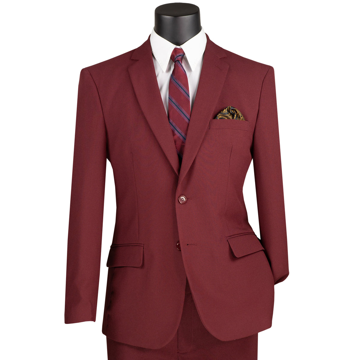 LUCCI Men's Burgundy 2 Button Slim Fit Poplin Polyester Suit NEW FH | MENSWEAR LUCCI Men's Burgundy 2 Button Slim Fit Poplin Polyester Suit NEW FH | MENSWEAR