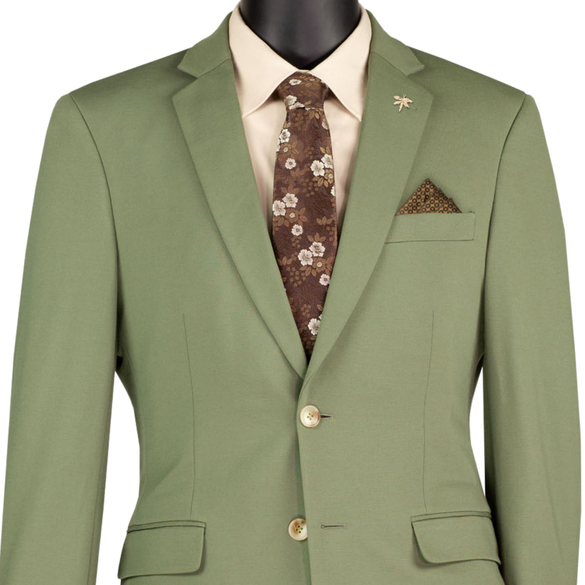 VINCI Men's Light Olive Green Slim Fit 2 Piece Knit Super Stretch Suit with Flexible Waistband - NEW. Features a slim silhouette, elegantly lined jacket with notch lapel, and flat front pants with an elastic comfort waistband for optimal fit. Perfect for office or social occasions, blending practicality with enduring style. Available at Fashion House Inc. (FH Menswear, Style #SDX-3, SO1SDX-3-LIGHTOLIVE, Slim Fit 2 Piece Suit Stretch Fabric Suit with Adjustable Waistband in Light Olive)