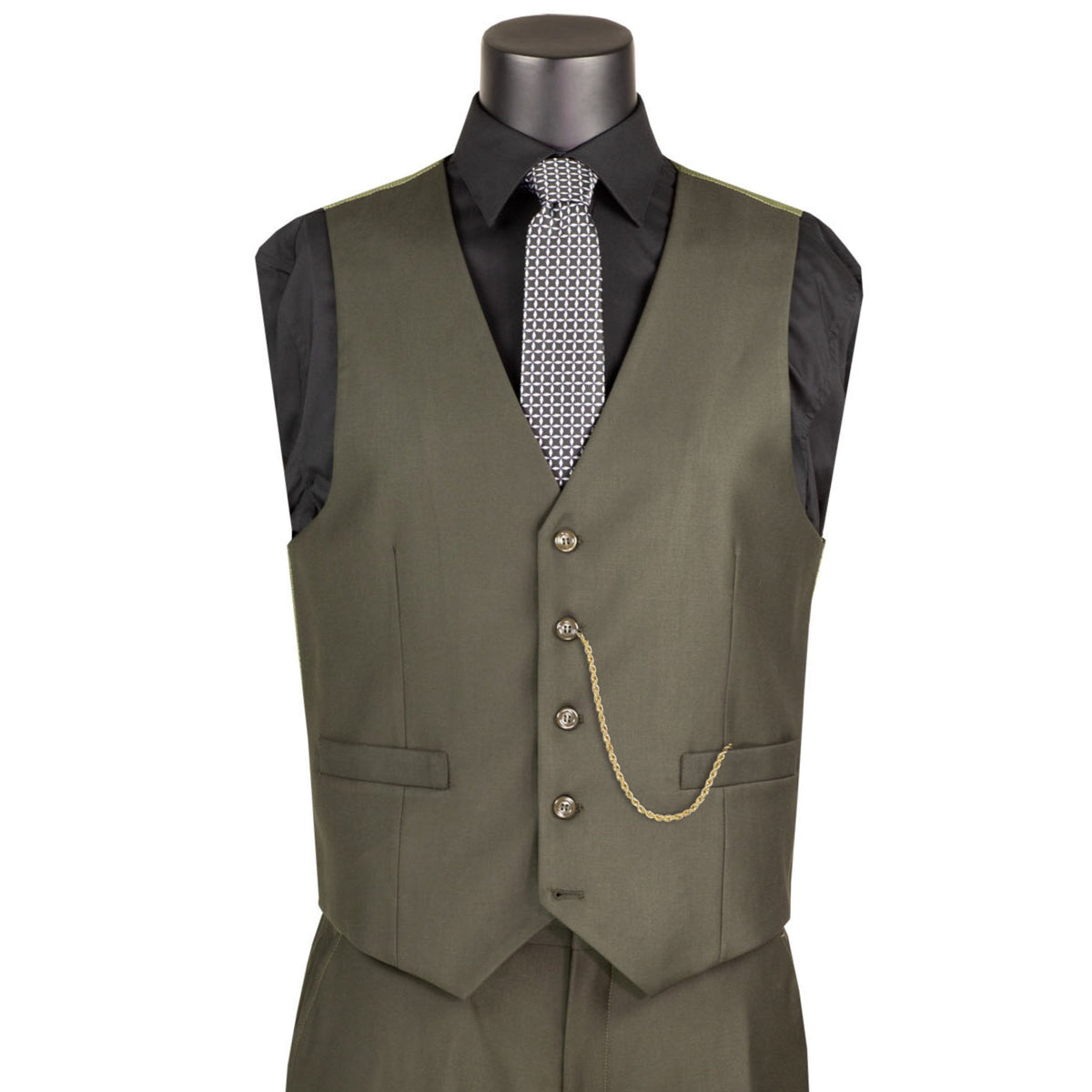 VINCI Men's Olive Green 3 Piece 2 Button Classic Fit Suit NEW FH | MENSWEAR VINCI Men's Olive Green 3 Piece 2 Button Classic Fit Suit NEW FH | MENSWEAR