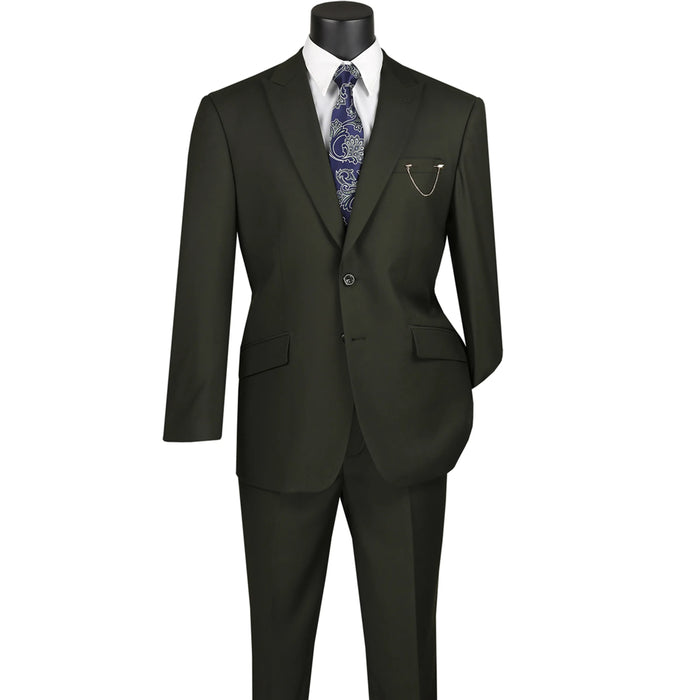 2-Button Modern-Fit Suit in Olive Green