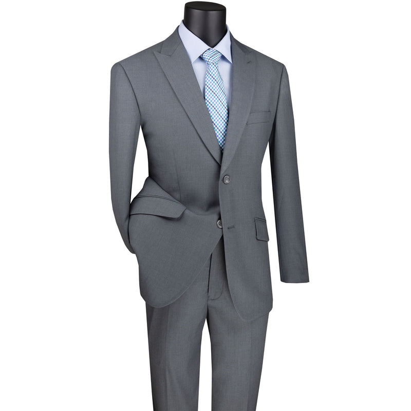 2-Button Modern-Fit Suit in Medium Gray