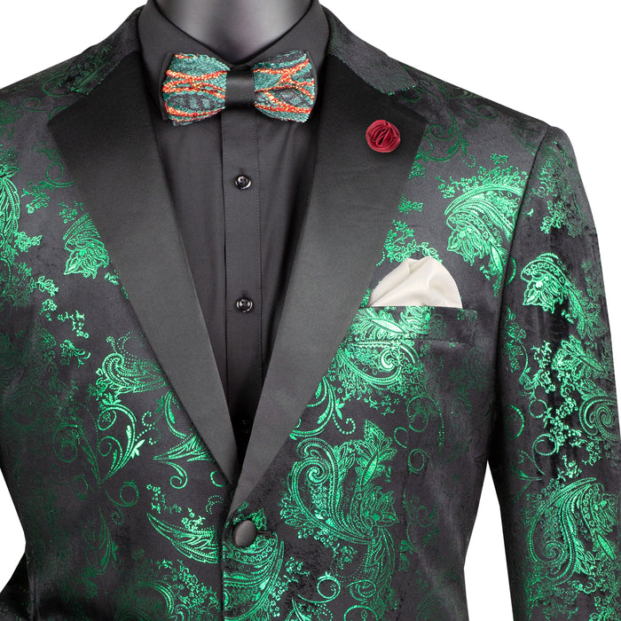 Mark of Distinction Aries Gold & Black Paisley Shawl Tuxedo Jacket (Separates) 44l Slim Mark of Distinction Aries Gold & Black Paisley Shawl Tuxedo Jacket (Separates) 44l Slim