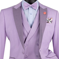 3-Piece Slim-Fit Tuxedo w/ Bow-Tie in Lavender