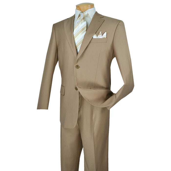 2-Button Classic-Fit Suit w/ Pleated Pants in Khaki