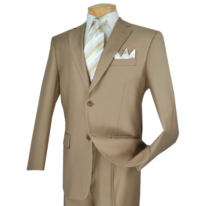 2-Button Classic-Fit Suit w/ Pleated Pants in Khaki