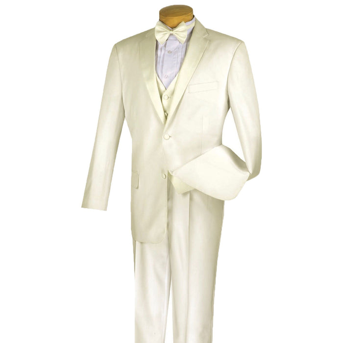 3-Piece Classic-Fit Formal Tuxedo in Ivory