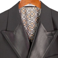 Double Breasted Modern Fit Tuxedo Dinner Jacket in Black