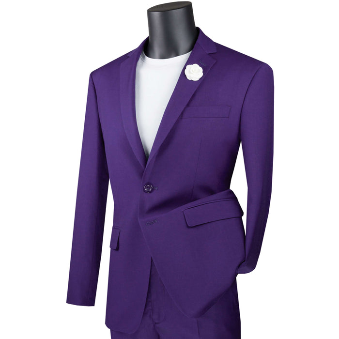 2-Button Slim-Fit Suit in Purple
