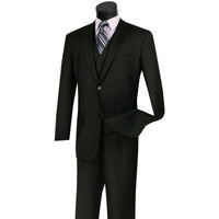 3-Piece 2-Button Classic-Fit Suit in Black