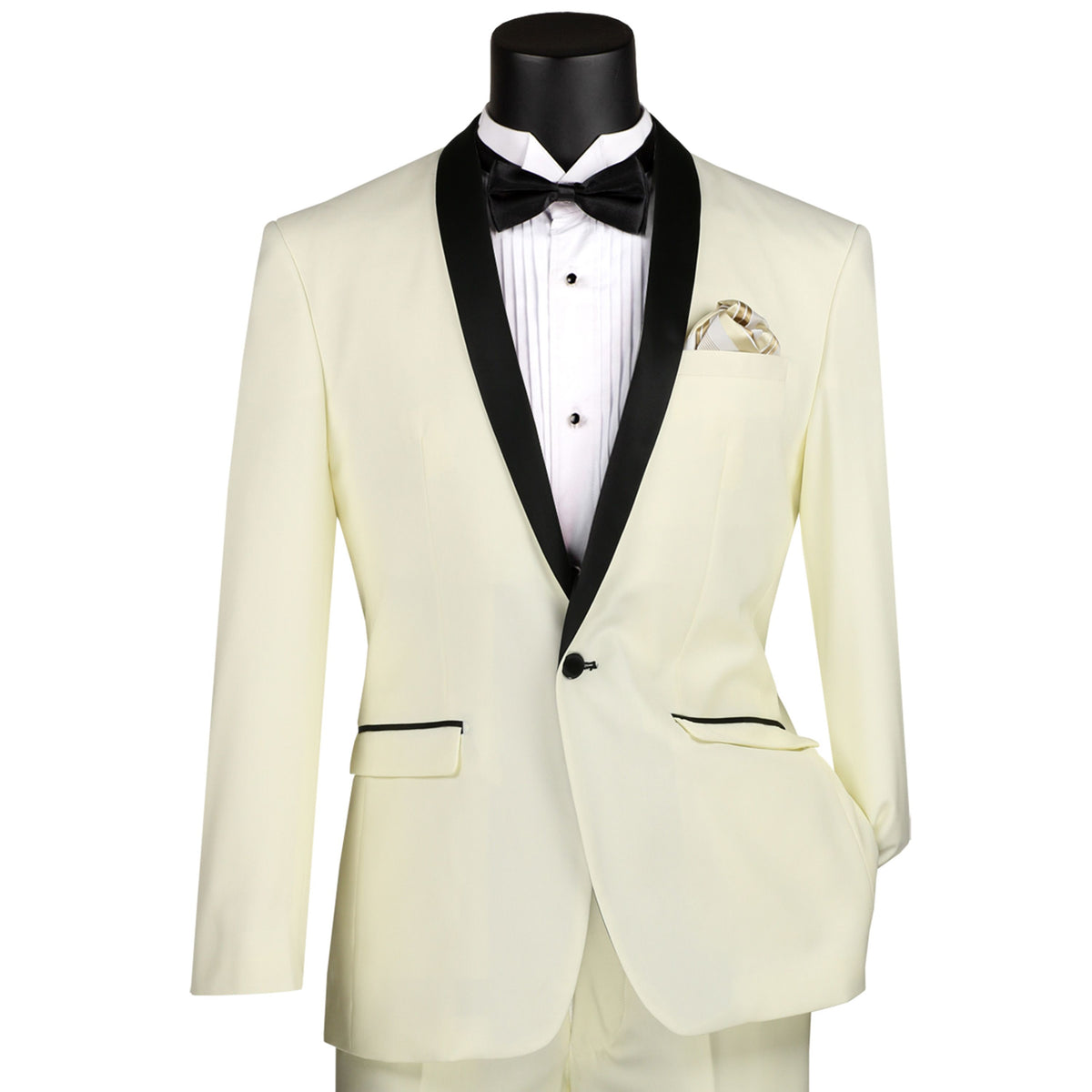 VINCI Men's Ivory Shawl Collar Slim Fit Formal Tuxedo Suit NEW FH | MENSWEAR VINCI Men's Ivory Shawl Collar Slim Fit Formal Tuxedo Suit NEW FH | MENSWEAR