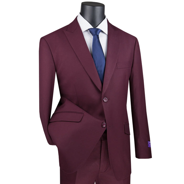 2-Button Modern-Fit Suit in Burgundy