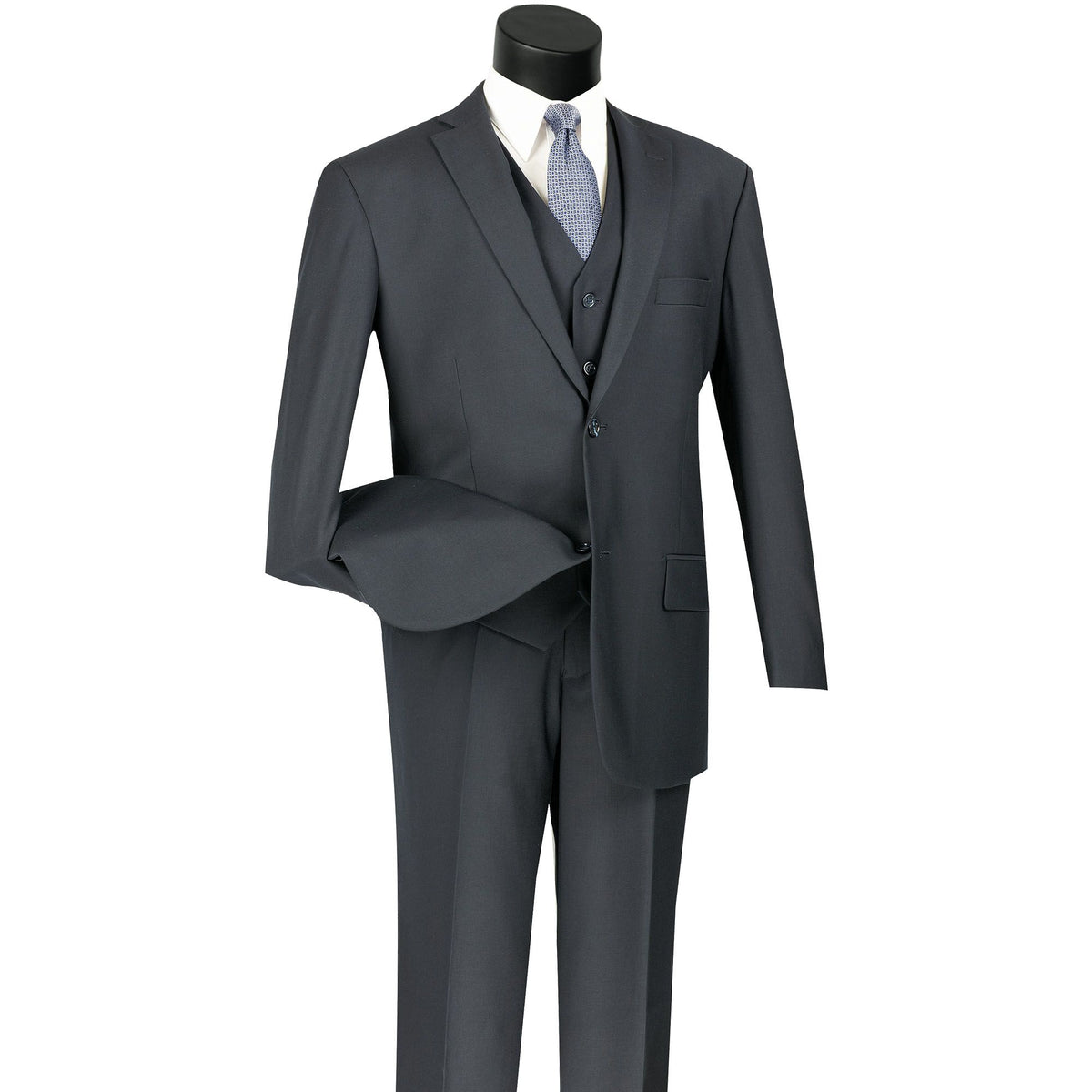 3-Piece 2-Button Classic-Fit Suit in Navy Blue