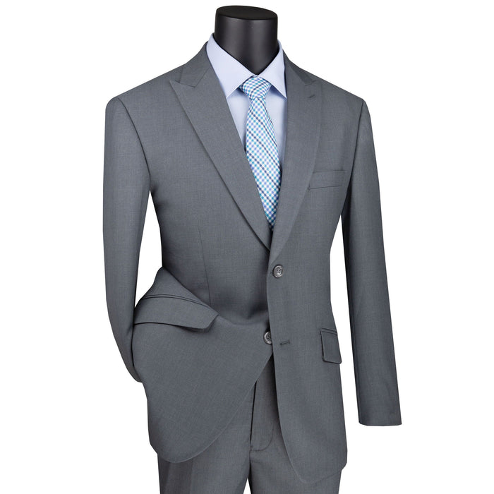 2-Button Modern-Fit Suit in Medium Gray
