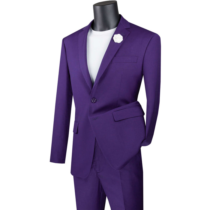 2-Button Slim-Fit Suit in Purple