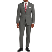 VINCI Men's Gray 2-Button Slim Fit Suit - NEW. Features a sleek modern silhouette with a fully lined notch lapel jacket and flat-front pants for custom tailoring. Ideal for polished office wear or sophisticated evening outings. Available at Fashion House Inc. (FH Menswear)